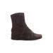 Anyi Lu Ankle Boots: Brown Print Shoes - Women's Size 37 - Almond Toe