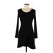 Lulus Casual Dress - DropWaist: Black Solid Dresses - Women's Size Medium