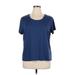 Simply Vera Vera Wang Short Sleeve T-Shirt: Blue Tops - Women's Size X-Large