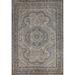 Tabriz Persian Area Rug Hand-Knotted Floral Beige Wool Carpet - 8'2"x 11'0"