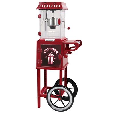 West Bend Compact Movie Theater Style Popcorn Machine and Cart, 10-Cup Capacity