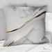 Designart "Abstract Geode Waves Grey IV" Abstract Printed Throw Pillow