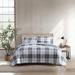 Eddie Bauer Alder Plaid Cotton Reversible Grey Quilt Set