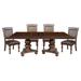 Darby Home Co Rectangular 79" L x 48" W Dining Set, Leather in Brown | Wayfair 23D2AA3C28964C299E78F132BABF2780