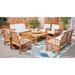 Gracie Oaks Heiden 8 Piece Sofa Seating Group w/ Cushions Wood/Natural Hardwoods in Brown/White | Outdoor Furniture | Wayfair