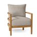 Summer Classics Santa Barbara Teak Patio Chair w/ Cushions Wood in Brown/White | 26.375 H x 29 W x 29.75 D in | Wayfair 27934+C670H716N