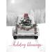 The Holiday Aisle® Holiday Blessings Vintage Truck On Canvas Print Canvas in Gray/Red | 12 H x 8 W x 1.25 D in | Wayfair