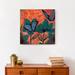 Winston Porter Traditional Orange & Blue Butterflies On Canvas Print Canvas in Green/Orange | 16 H x 16 W x 1.25 D in | Wayfair