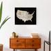 Williston Forge Black United States Map On Canvas Print Canvas in Black/Brown | 1600 H x 2000 W x 125 D in | Wayfair