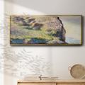 Millwood Pines The Pointe du Petit Ailly, 1897 - Floater Frame Print on Canvas Canvas, Solid Wood in Green/Yellow | 24 H x 60 W x 1.5 D in | Wayfair