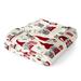 The Holiday Aisle® Velvet Plush Christmas Blanket Polyester in Black/Gray/Red | Wayfair DCA6D1FEA0814B73AFD8B81CD953D707