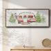 The Holiday Aisle® Holiday Camper I Framed On Canvas Print Canvas, Solid Wood in Green/Red/Yellow | 24 H x 60 W x 1.5 D in | Wayfair