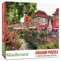 MaxRenard-Puzzle de 1000 Pièces pour Adulte Jeu de Famille Colmar Ville Papier Cadeau de Noël