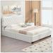 Red Barrel Studio® Jodok Bed Upholstered/Faux leather in White | 42.9 H x 64.5 W x 86 D in | Wayfair 23D8BDA57C7843FFA63D8B1581B69F56