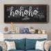 The Holiday Aisle® Ho Ho Ho Framed On Canvas Textual Art Canvas, Solid Wood in Black/White | 20 H x 50 W x 1.5 D in | Wayfair