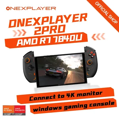 Onexplayer-Console de jeu portable 2 Pro AMD Ryzen 7 7840U 8.4 pouces 2.5K 7500MHz 5 en 1