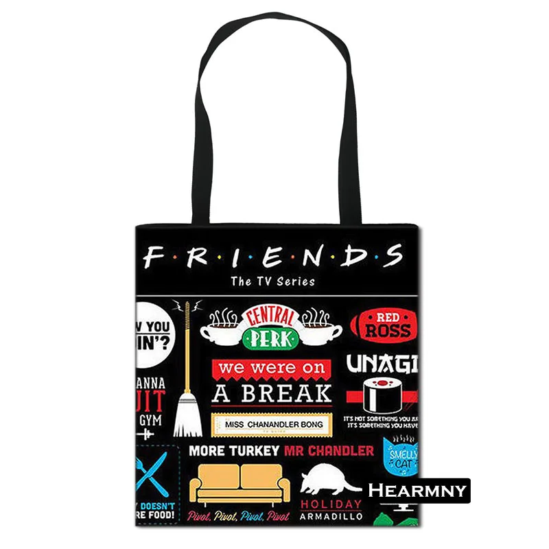Central Perk café amis émission de télévision femmes mode sac à main dames sac à provisions adolescent fille sac à bandoulière pour voyager