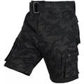 Bores Camo Cargo Shorts, black, Size 38