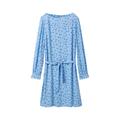 TOM TAILOR Damen Gemustertes Kleid mit LENZING(TM) ECOVERO(TM), blau, Muster, Gr. 36