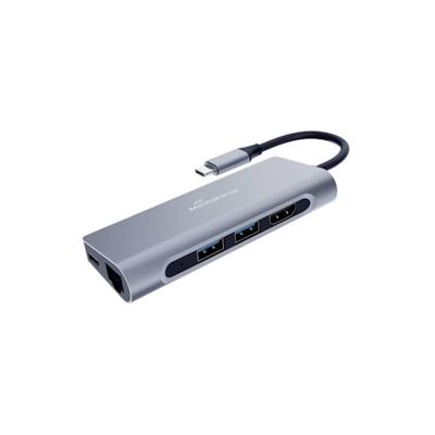 USB-Hub 1:6 silber
