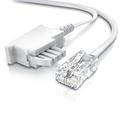 CSL - Internet Kabel Routerkabel - TAE-F Stecker auf RJ45 Stecker - 0,5m - Internetkabel - Router an die Telefondose, TAE - weiß