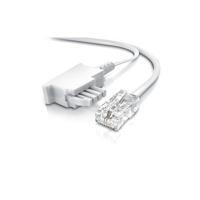 CSL - Internet Kabel Routerkabel - TAE-F Stecker auf RJ45 Stecker - 0,5m - Internetkabel - Router an die Telefondose, TAE - weiß Image