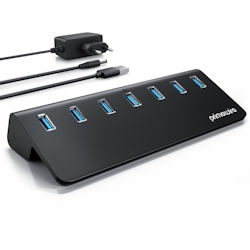 Primewire USB 3.2 Gen2 Hub, 7 Port Aktiver Verteiler mit Netzteil, 10 Gbit/s Image