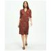 Brooks Brothers Women's Signature Print Wrap Dress | Red | Size Medium