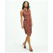 Brooks Brothers Women's Paisley Split-Neck Beaded Sheath Dress In Cotton Blend | Red | Size 12