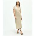 Brooks Brothers Women's Maxi Polo Dress In Lurex Thread | Gold | Size XS