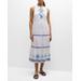 Shell Embroidered Tiered Maxi Dress