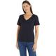 Tommy Hilfiger Damen T-Shirt Kurzarm Modern Regular V-Ausschnitt, Blau (Desert Sky), XL