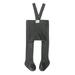 Suanret Toddler Baby Girl Tights Cute Footed Pantyhose with Suspenders Stretch Overalls Stockings Leggings Dark Grey 2-3 Years