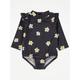 George Charcoal Daisy Long Sleeve Swimsuit
