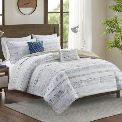 Fraser Comforter Bed Set White, Full / Queen, Whit...