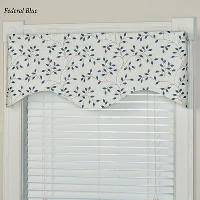 Floravine Cornice Valance 50 x 17, 50 x 17, Federal Blue