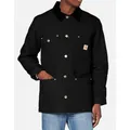 Men's Carhartt Loose Fit Firm Duck Blanket-lined Chore Coat Black - Size: Regular/40