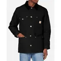 Men's Carhartt Loose Fit Firm Duck Blanket-lined Chore Coat Black - Size: 38/Regular