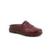 Extra Wide Width Women's San Marc Tooled Casual Mule by SoftWalk in Dark Red (Size 10 WW)