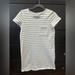 Madewell Dresses | Madewell Button Back Cream/Gray Striped Mini T-Shirt Dress (Size: Xs) | Color: Cream/Gray | Size: Xs