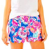 Lilly Pulitzer Shorts | Lilly Pulitzer The Buttercup Stretch Short Scalloped Hem Size 00 Bay Dreamin | Color: Blue/Pink | Size: 00j
