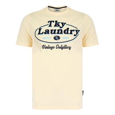 T-Shirts Standard Motif Cotton Jersey T-Shirt in Tofu / M - Tokyo Laundry