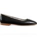 Gucci Shoes | Gucci Leather Ballet Flats In Black With Interlocking Gg 37.5 New In Box | Color: Black | Size: 7.5