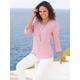 3/4-Arm-Shirt CASUAL LOOKS "Ringelshirt" Gr. 54, rosa (altrosa, geringelt) Damen Shirts Jersey