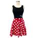 Disney Dresses | Disney Minnie Mouse Mini Dress Black Red White Polka Dot Sleeveless Junior's S | Color: Black/Red | Size: Sj