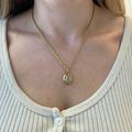 Madewell Jewelry | Madewell Gold Twist Chain And Clear Stone Pendant Necklace | Color: Gold | Size: Os