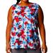 Columbia Tops | Columbia Women's Standard Chill River Tank, Red Lily/Pop Flora, Small Nwt | Color: Blue/Red | Size: 1x