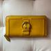 Coach Bags | Coach Yellow Zip Accordion Wallet | Color: Yellow | Size: Os