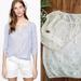 J. Crew Tops | J Crew Chambray Dot Peasant Tassel Blouse Embroidered Ivory Top | Color: White | Size: Xs
