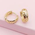 Anthropologie Jewelry | Hollow Floral Gold Earrings | Color: Gold/White | Size: Os